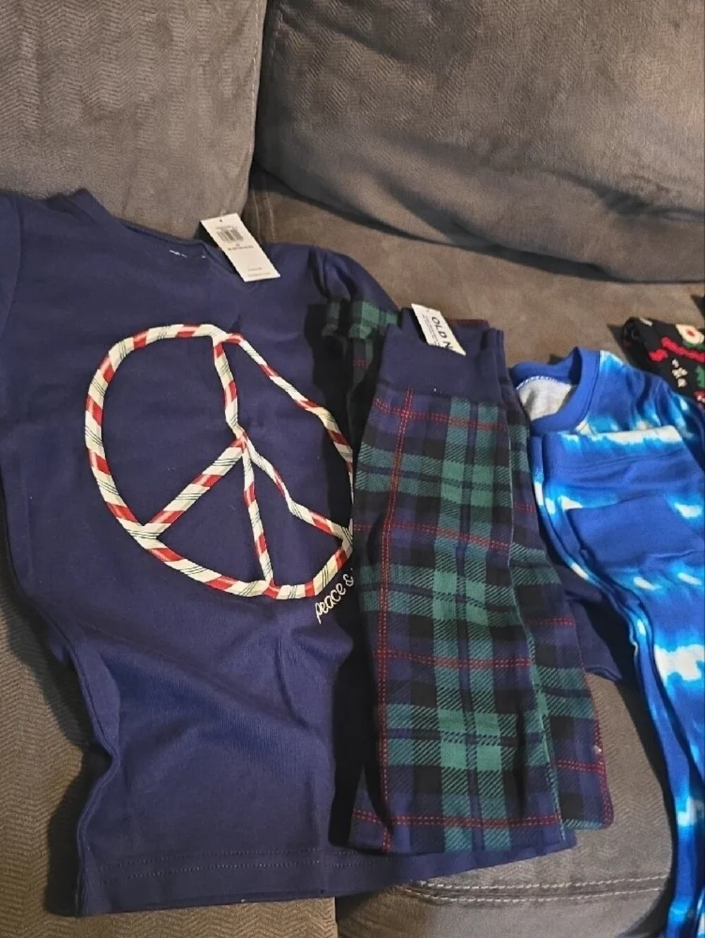 Old Navy Peace And Joy Wonder Nation Blue & White Tie-Dye Kids, Holiday  Pajamas
